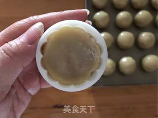 赏味中秋、乐享团圆～【金沙肉松香肠月饼】的做法步骤：18