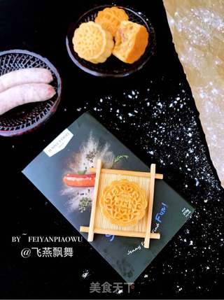 赏味中秋、乐享团圆~【金沙肉松香肠月饼】的做法步骤:32
