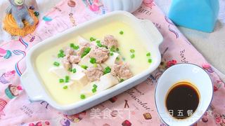 猪肉豆腐蒸水蛋的做法步骤:7