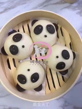 果果妈咪?熊猫奶黄色?的做法步骤:7