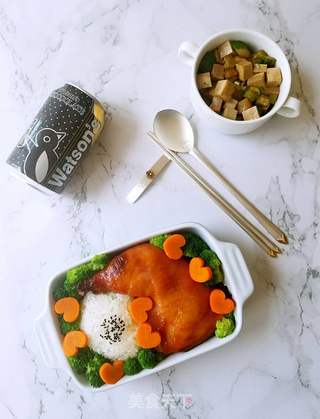 叉烧鸡腿饭的做法步骤:5