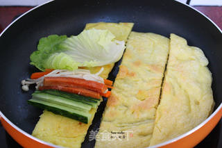 五彩鸡蛋卷饼的做法步骤:8