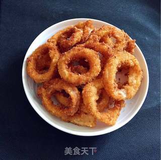 酥炸鱿鱼圈的做法步骤:8