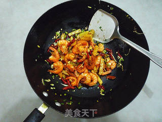 香辣椒盐土豆虾的做法步骤:15