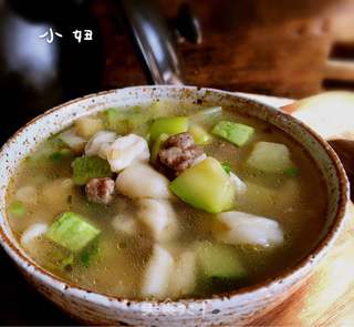 瓜丁麻食汤的做法步骤:22