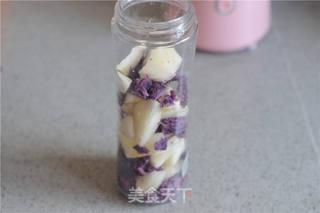 蜜梨紫薯羹的做法步骤:5