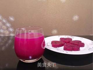 红火龙果盘加果汁的做法步骤:3