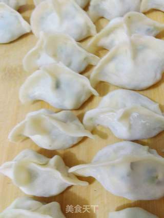 自制速冻韭菜鸡蛋水饺的做法步骤:9