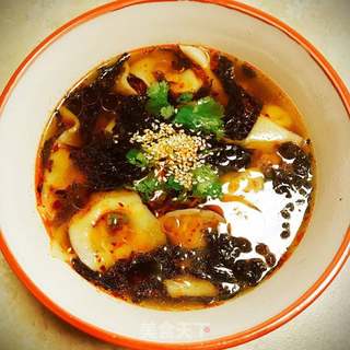 酸汤鲜鱼馄饨的做法步骤:16