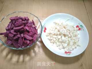 白玉菇紫薯寿司的做法步骤:2