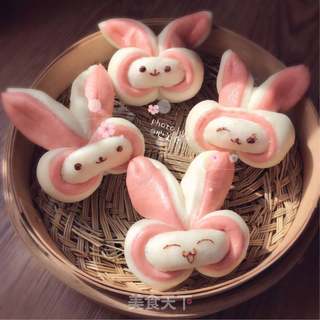 卡通兔子馒头的做法步骤:17