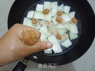 冬瓜丸子汤的做法步骤:9
