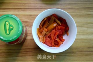 鸡肉红椒意面的做法步骤：3
