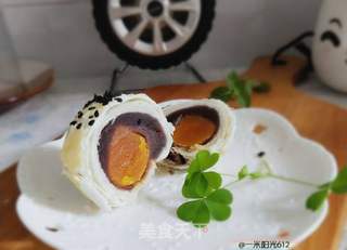 红豆沙蛋黄酥的做法步骤:29