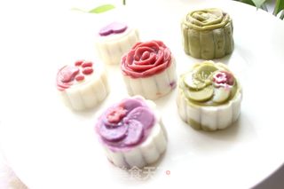 彩色紫薯冰皮月饼的做法步骤:16