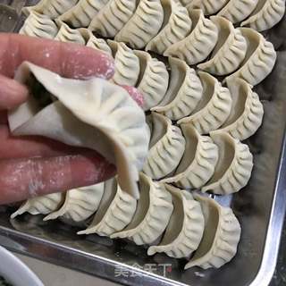 包饺子(猪肉油渣韭菜饺)的做法步骤:9