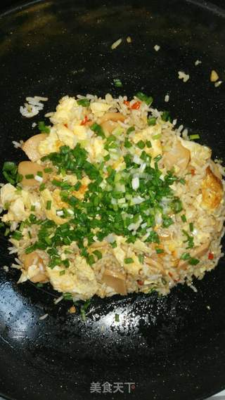 蒜香蛋炒饭的做法步骤:8