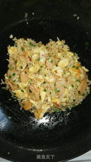 蒜香蛋炒饭的做法步骤:9