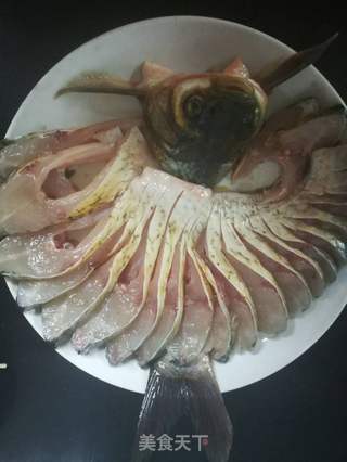 剁椒开屏鱼的做法步骤:4