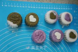 超简单的彩色冰皮月饼的做法步骤:9