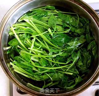 菠菜拌面筋的做法步骤:3