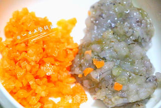 四色珍珠虾丸 宝宝辅食,耐看又好吃的做法步骤:3
