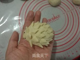 小刺猬豆沙包的做法步骤:9