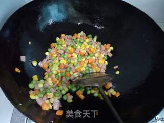 玉米火腿焗饭的做法步骤：3