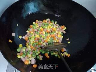 玉米火腿焗饭的做法步骤:3
