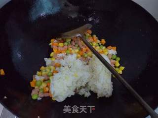 玉米火腿焗饭的做法步骤:4