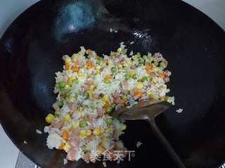 玉米火腿焗饭的做法步骤:5