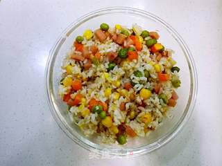 玉米火腿焗饭的做法步骤:6