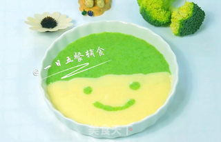 西兰花蛋黄米糊 的做法步骤:9