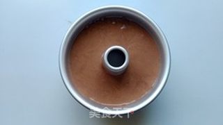 可可中空戚风蛋糕的做法步骤:10