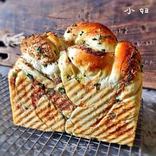 香葱肉松吐司的做法步骤:14