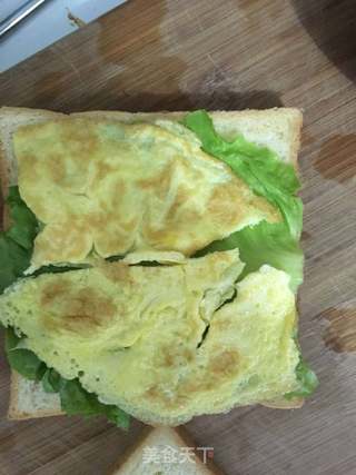 鸡蛋蔬菜三明治的做法步骤：7