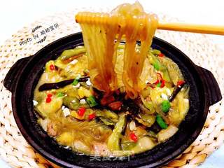 肉末粉丝茄子煲的做法步骤:10