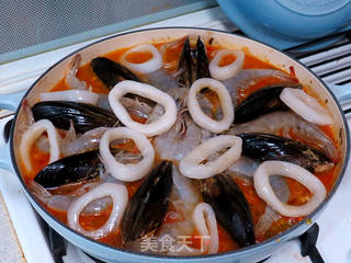 异国料理【西班牙海鲜饭】的做法步骤:19