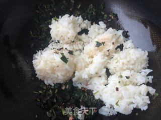 苋菜炒饭的做法步骤:8