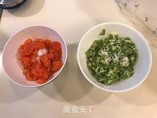 秋葵三文鱼茶泡饭的做法步骤:4