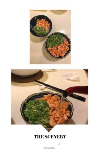 秋葵三文鱼茶泡饭的做法步骤:7