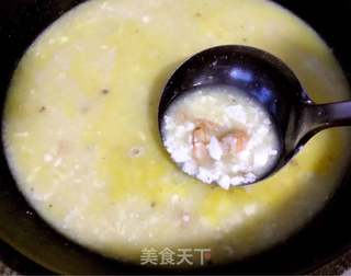 虾仁蛋黄豆花羹的做法步骤:7