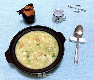 虾仁蛋黄豆花羹的做法步骤:12