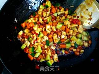 宫爆鸡丁的做法步骤:16