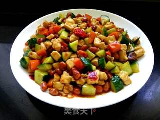 宫爆鸡丁的做法步骤:17