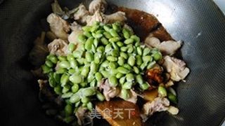 童子鸡烧毛豆的做法步骤:7
