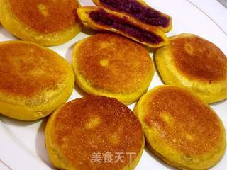南瓜紫薯饼的做法步骤:20