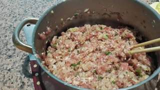 白菜猪肉包的做法步骤:7