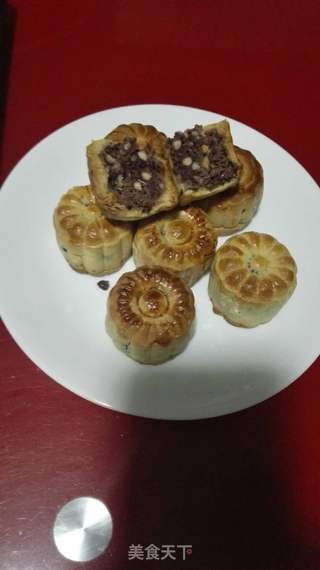 红豆月饼的做法步骤:18