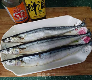 豆豉辣酱蒸秋刀鱼的做法步骤:6